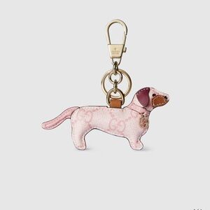 Gucci Pink Dog Bag Charm